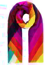 Rainbow Chevron Soft Blanket Scarf, , large