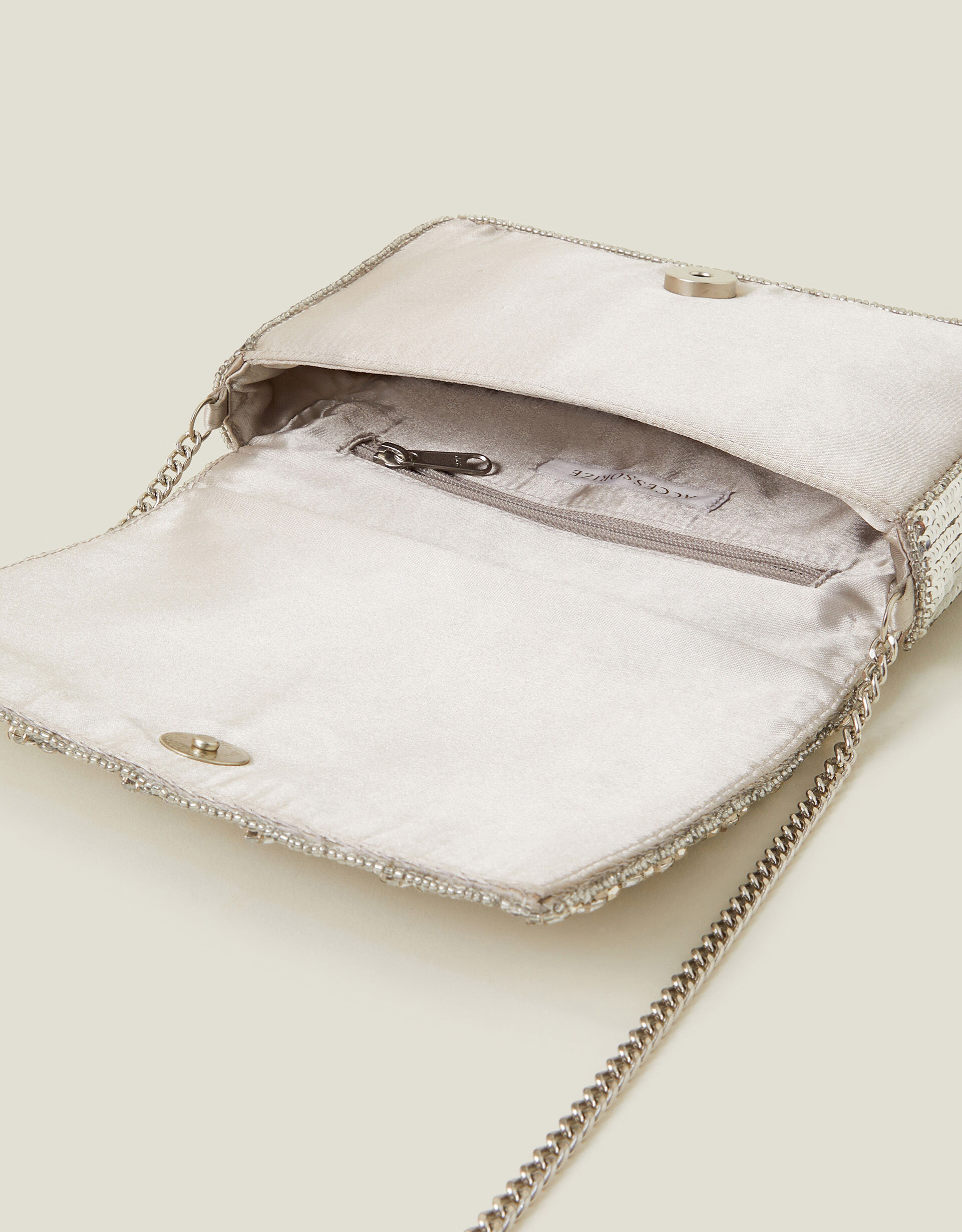 Beaded monogram clutch new arrivals