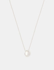 Sterling Silver Molten Pendant Necklace, , large