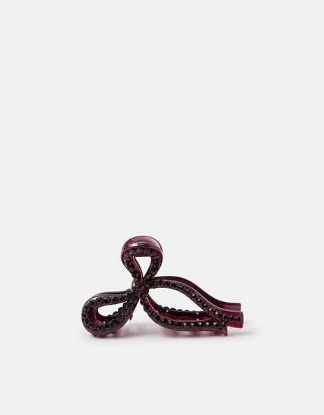 Gemstone Bow Claw Clip, , large
