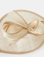 Bow Teardrop Fascinator, Natural (CHAMPAGNE), large