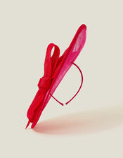 Two Tone Bow Disc Fascinator, Pink (FUCHSIA), large