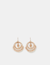 Aashiana Double Hoop Bead Drop Earrings, , large