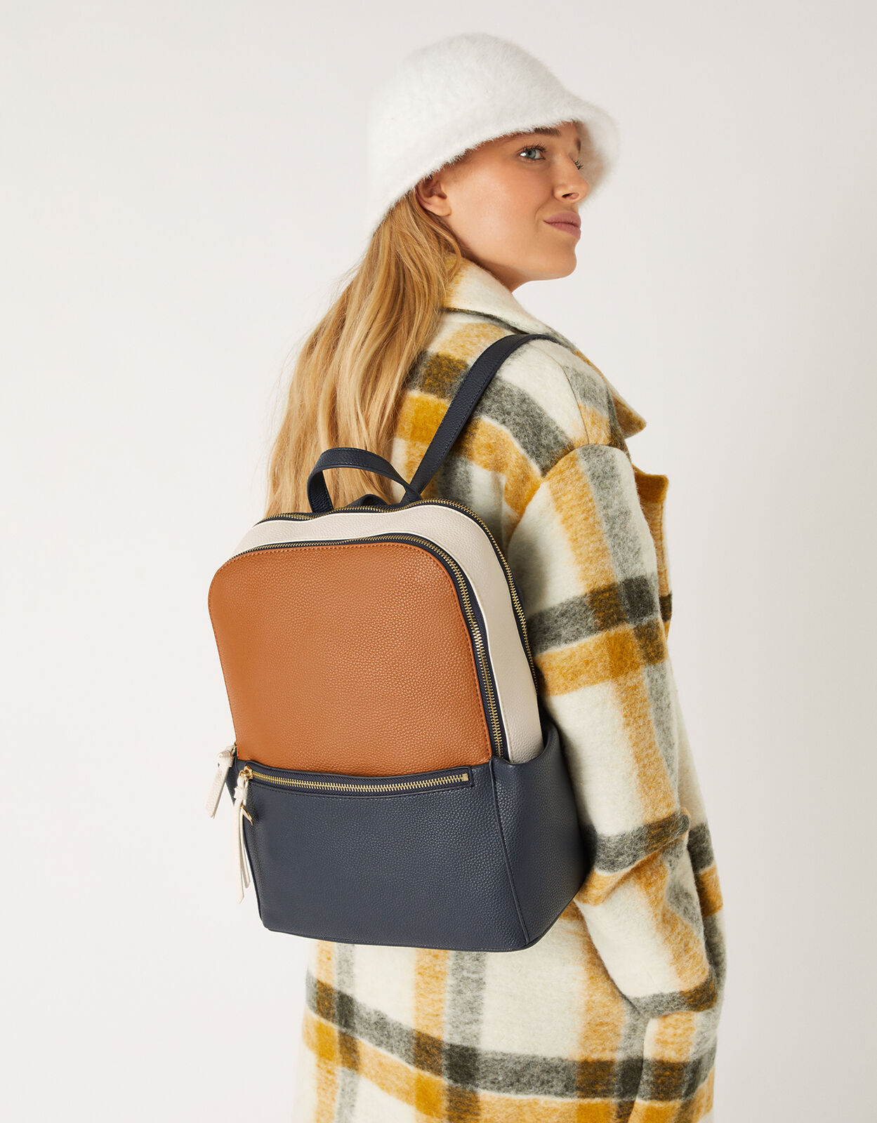 Colour block backpack clearance