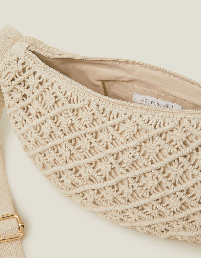 Macrame Sling Cross-Body Bag, , large