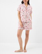 Christmas Cocktail Short Pyjamas Set, Pink (PINK), large