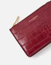 Croc Coin Purse , Red (RED), large