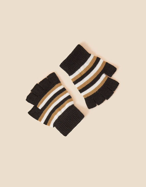 Stripe Fingerless Gloves, , large
