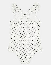 Girls Embroidered Polka Dot Swimsuit, Multi (BRIGHTS MULTI), large