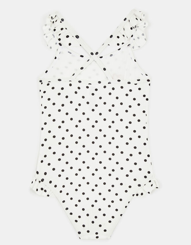 Girls Embroidered Polka Dot Swimsuit, Multi (BRIGHTS MULTI), large