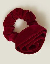 Velvet Corsage Hair Scrunchie, , large