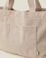 Corduroy Shopper Bag, Cream (CREAM), large