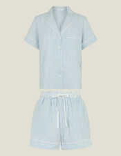 Stripe Short Pyjamas Set, Blue (BLUE), large
