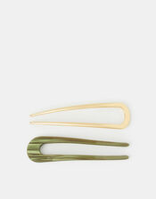 2-Pack Mix Metal French Hair Pins, , large