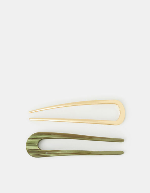 2-Pack Mix Metal French Hair Pins, , large