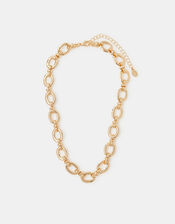 Chunky Oval Link Chain Necklace, Gold (GOLD), large