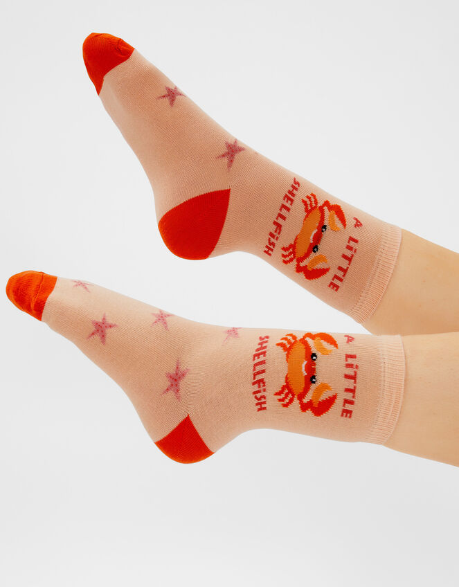 A Little Shellfish Socks Peach, , large