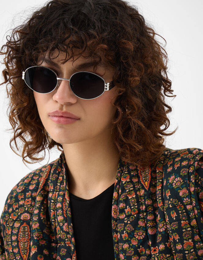 Oval Metal Sunglasses, , large