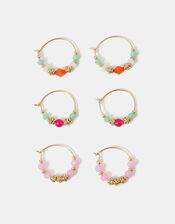 3-Pack Mini Beaded Hoop Earrings, , large