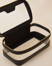 Clear Make Up Bag, Black (BLACK), large