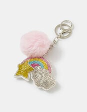 Girls Diamant&eacute; Rainbow Bag Charm, , large