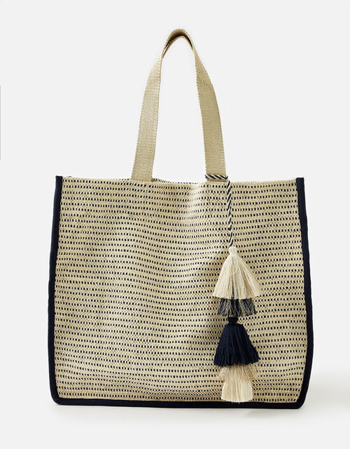 Woven Metallic Slouch Tote Bag Beach bags Accessorize UK