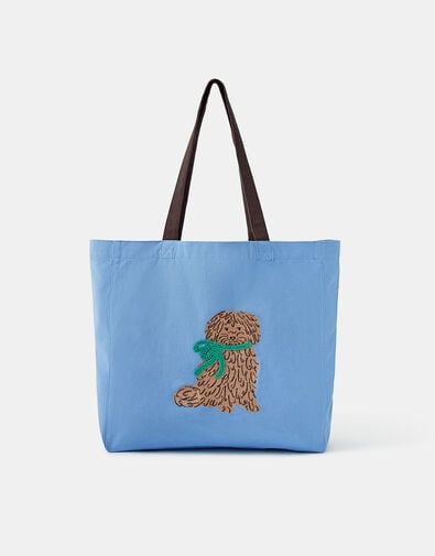Accessorize x Good Manners Dog Embroidered Shopper Bag, , large