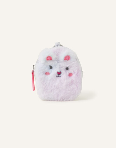 Fluffy Bear Keychain Purse, , large