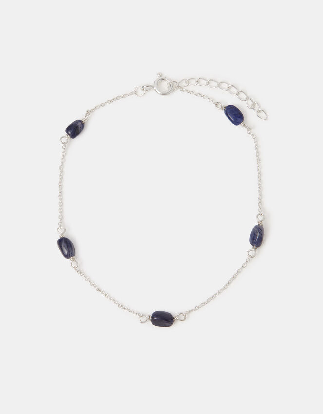 Sterling Silver Agate Station Bracelet, , large