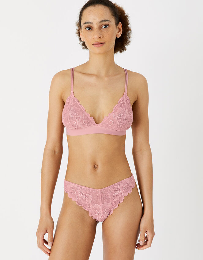 Lace Bralet, Pink (PINK), large