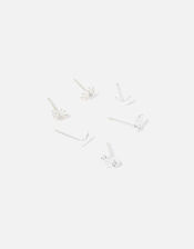 Sterling Silver Eye Stud Multipack, , large