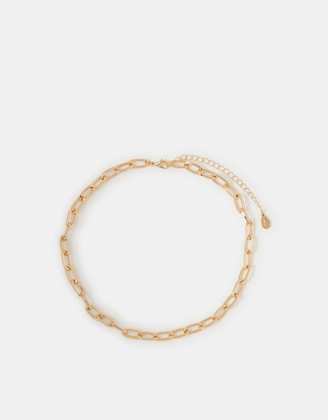 Link Chain Necklace, Gold (GOLD), large