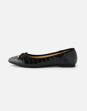 Croc Ballerina Flats, Black (BLACK), large