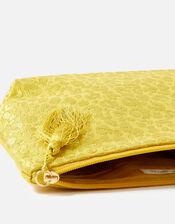 Embroidered Tonal  Leopard Wash Bag, , large