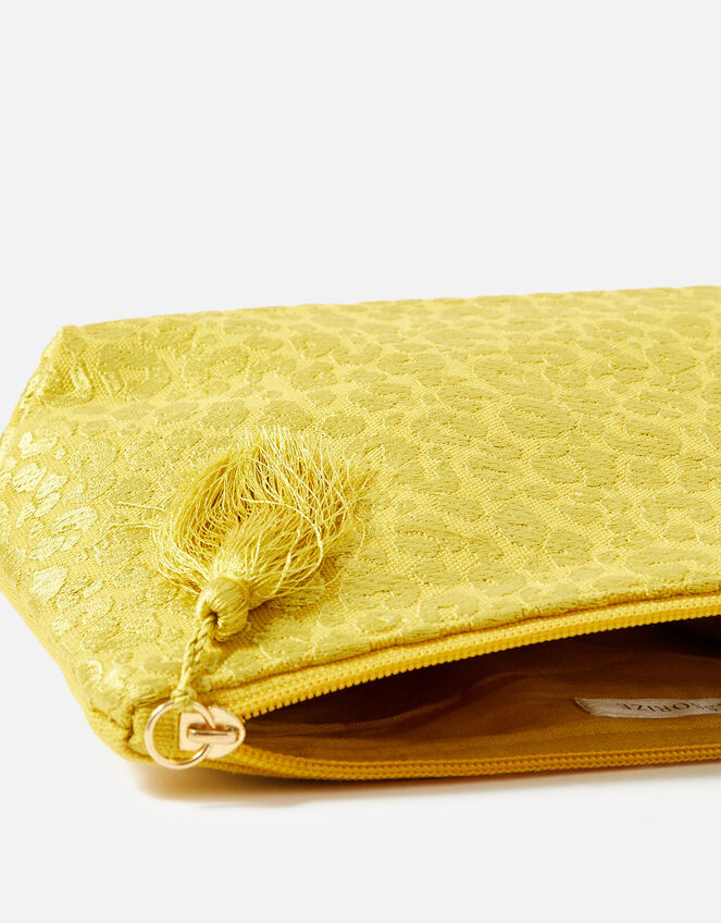 Embroidered Tonal  Leopard Wash Bag, , large