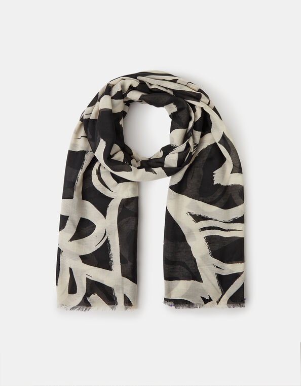 Heart Print Lightweight Scarf, , large