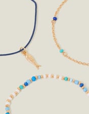 3-Pack Fish Bead Anklets, , large