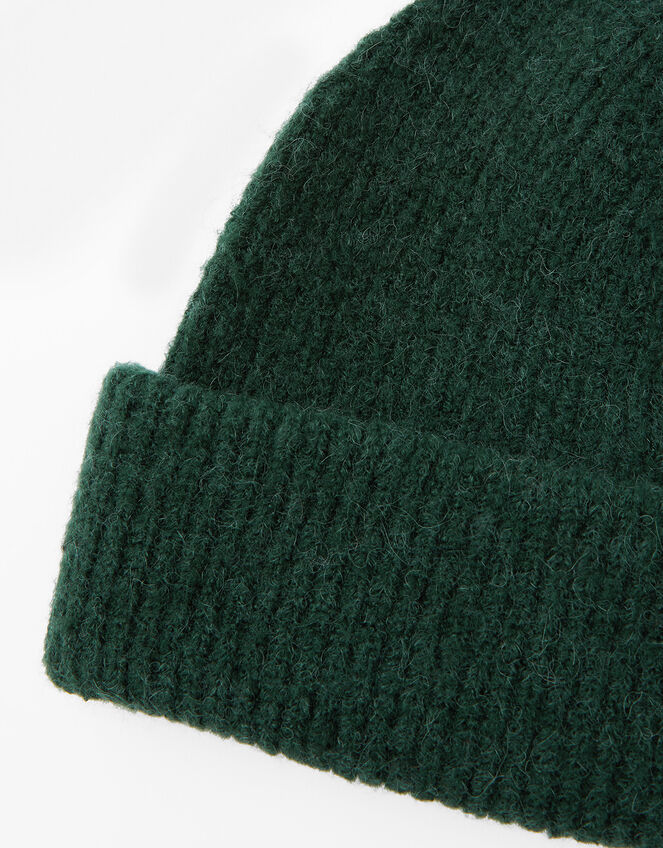 Compton Fluffy Beanie Hat, Green (GREEN), large