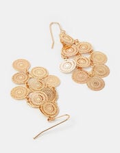 Filigree Disc Drop Earrings, , large