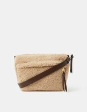 Faux Shearling Crossbody Bag, , large