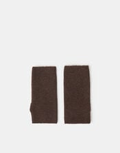 Floral Embroidered Fingerless Gloves, , large