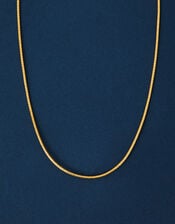 14ct Gold-Plated Diamond Cut Necklace, , large