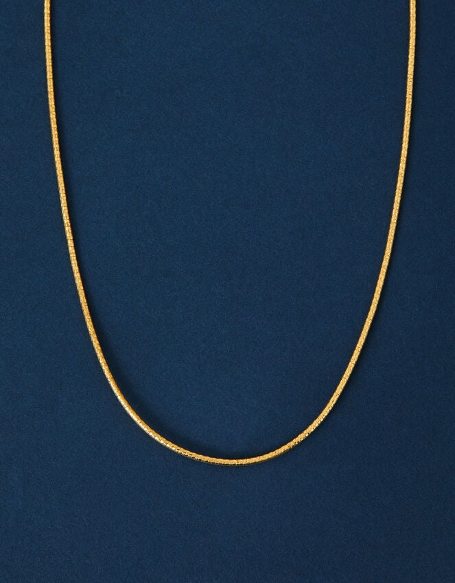 14ct Gold-Plated Diamond Cut Necklace, , large
