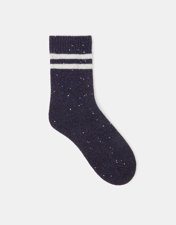Varsity Stripe Sequin Socks, , large