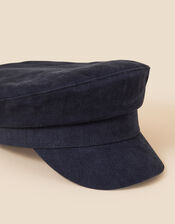 Twill Baker Boy Hat, Blue (NAVY), large