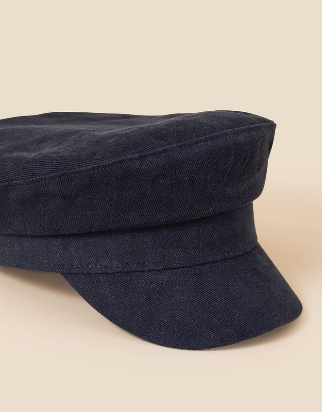 Twill Baker Boy Hat, Blue (NAVY), large