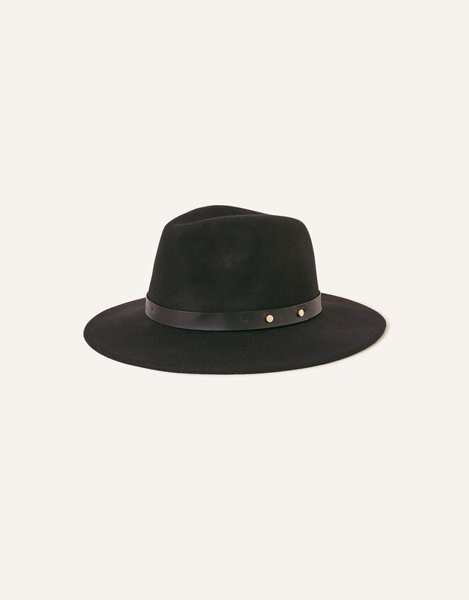 Wool Fedora, Black (BLACK), large