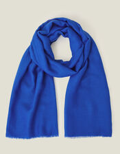 Lightweight Plain Scarf, Blue (BLUE), large