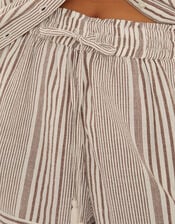 Stripe Beach Shorts, Brown (BROWN), large