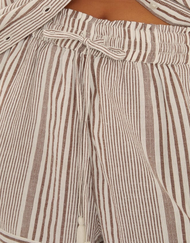 Stripe Beach Shorts, Brown (BROWN), large